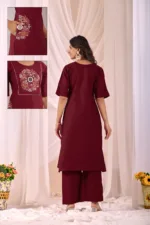 Women Pure Cotton Kurta Palazzo Dupatta Set - Image 5