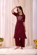 Women Pure Cotton Kurta Palazzo Dupatta Set