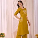 Yellow - Women Pure Cotton Kurta Palazzo Dupatta Set